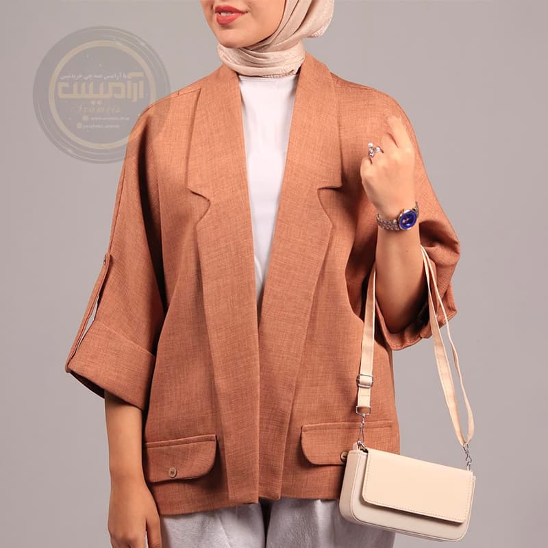 مانتو شانتون یقه آرشال