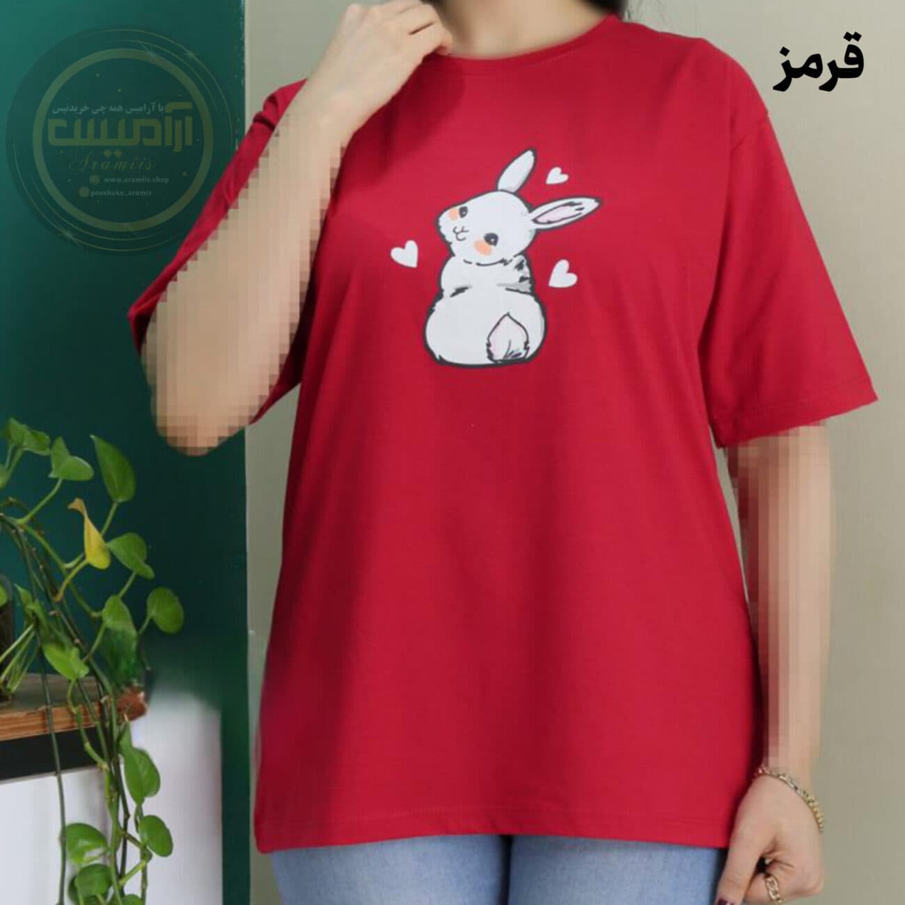 تیشرت باکسی خرگوش گوگولی — تصویر ۵