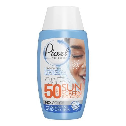 ضد آفتاب بی رنگ پوست چرب پیکسل SPF50 حجم 50 میل