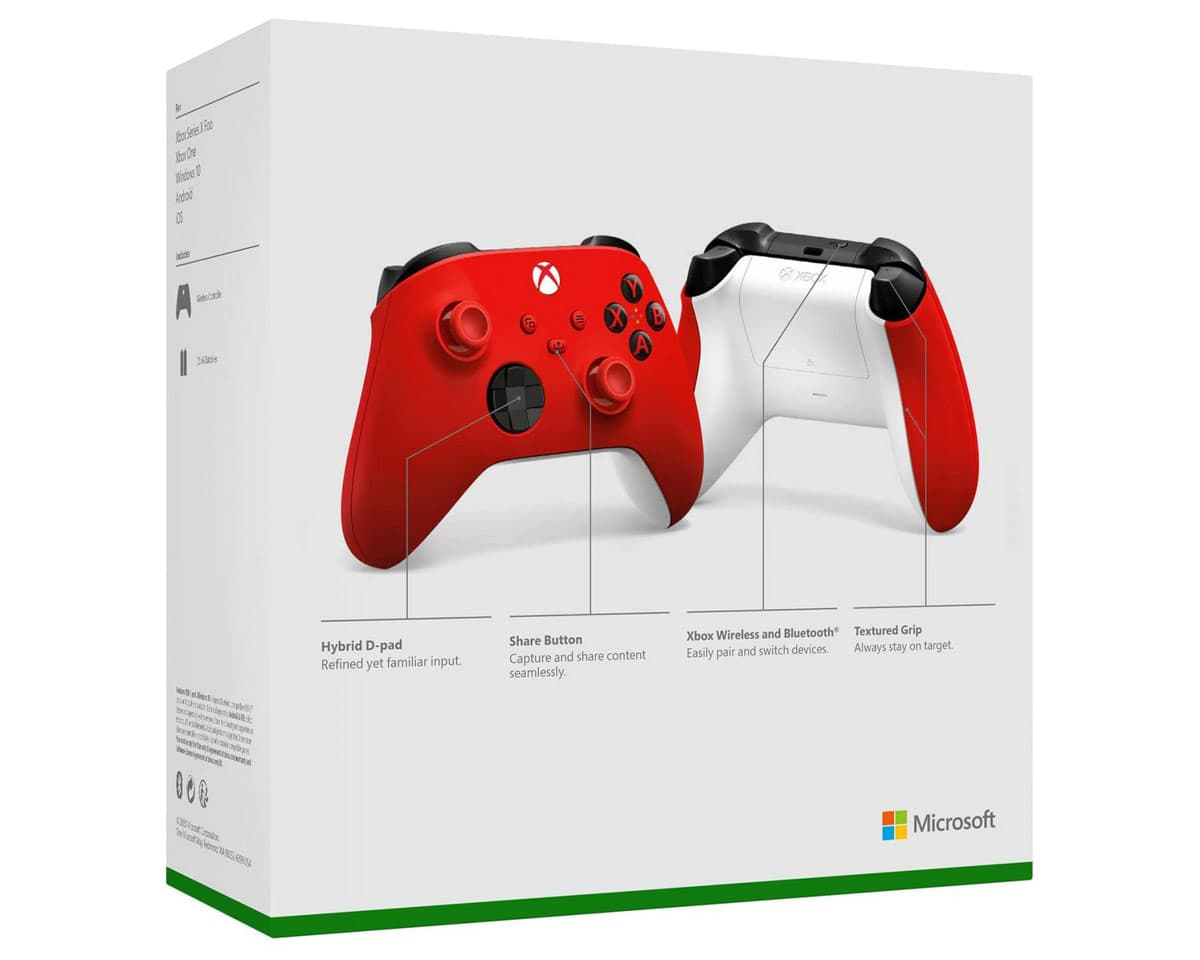 دسته ایکس باکس X و S اورجینال Pulse Red — تصویر ۶