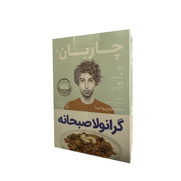 موسلی گرانولا بادام هندی و خرما چاربان – 250 گرم