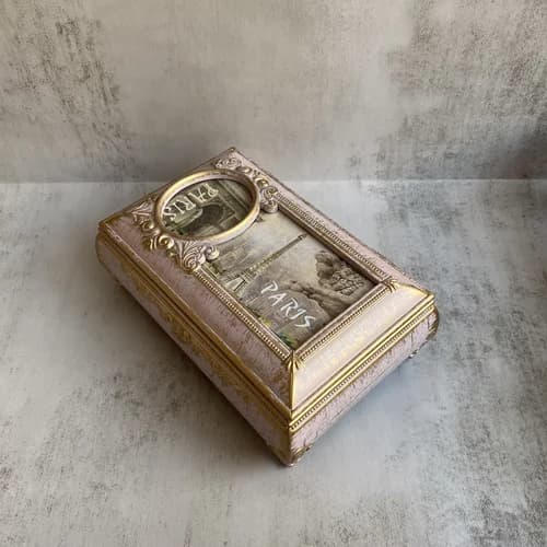جعبه موزیکال پاریس قاب‌دار دایره‌ای — تصویر ۵
