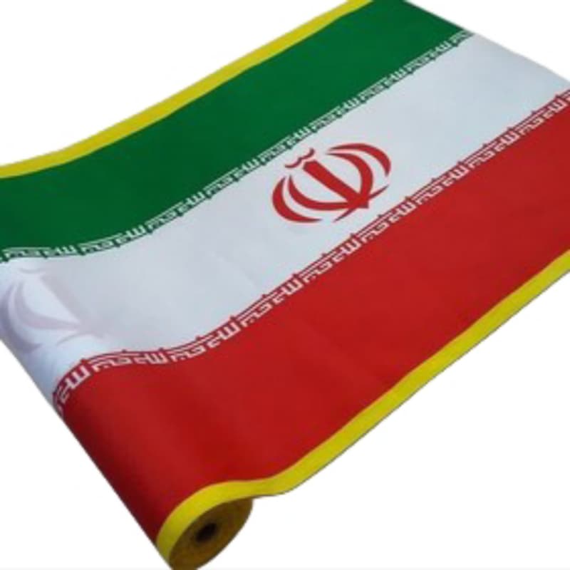 توپ 50متری عرض 45سانت پارچه فلامنت پرچم ایران کد 104501 — تصویر ۲