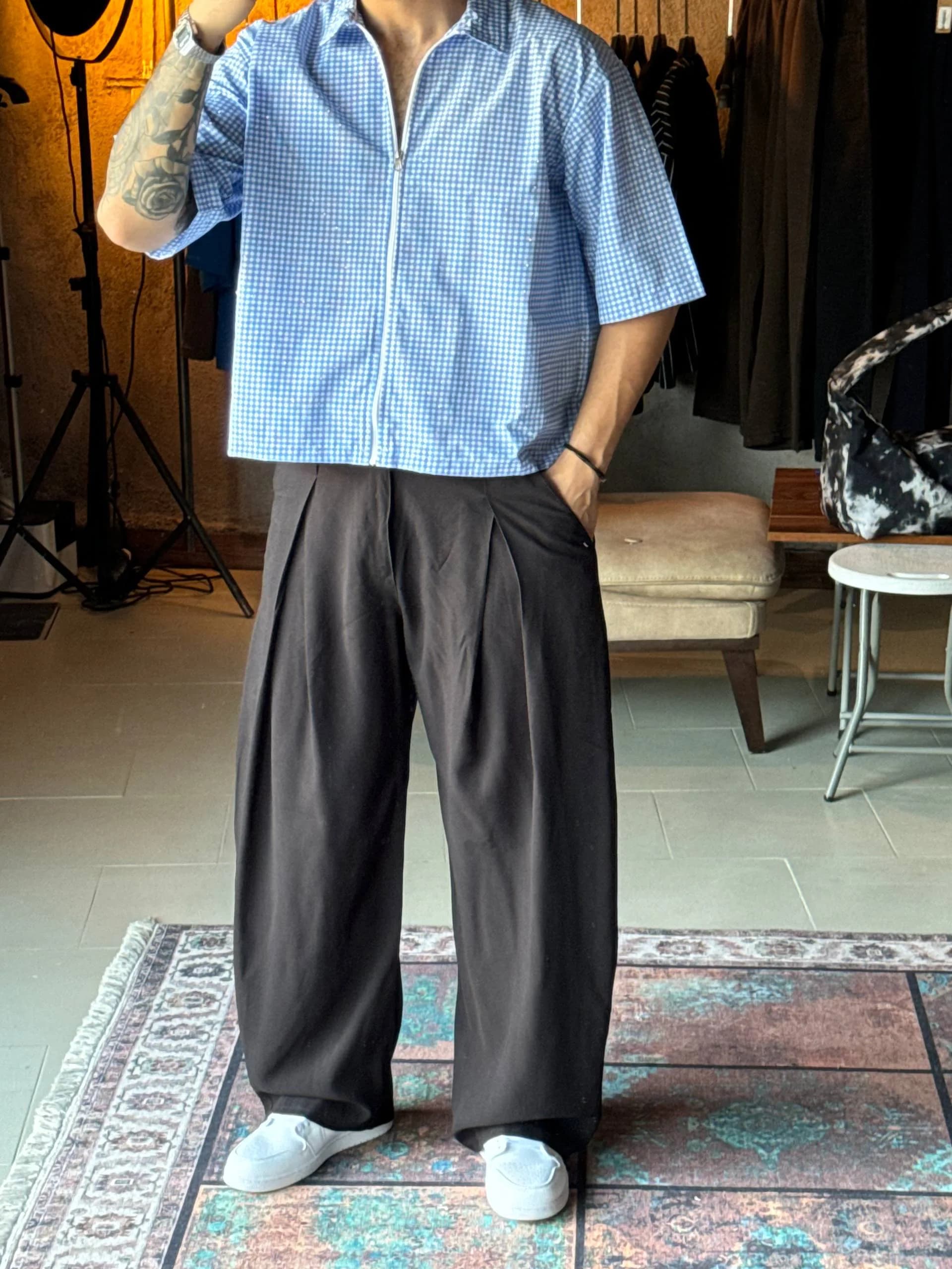 شلوار پارچه N.R کره ای — تصویر ۴
