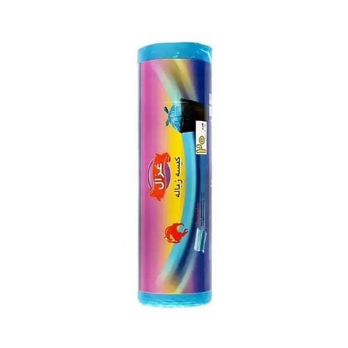 کیسه زباله تک رول پرفراژی 20 عددی (آبی70×90 غزال