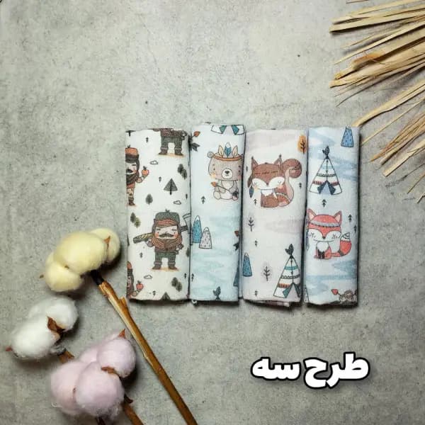 دستمال دست و صورت نوزاد پنبه ایی رومولو — تصویر ۴