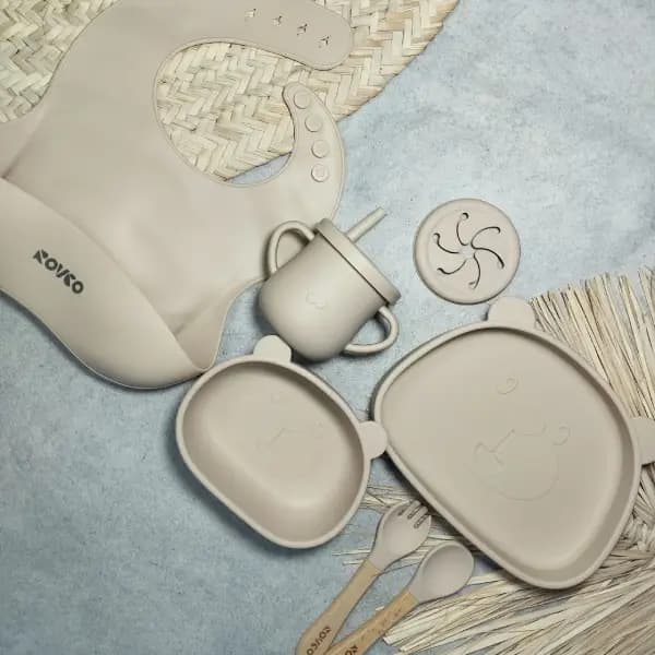 ست ظرف غذا خوری سیلیکونی خرسی روکو Rovco — تصویر ۴