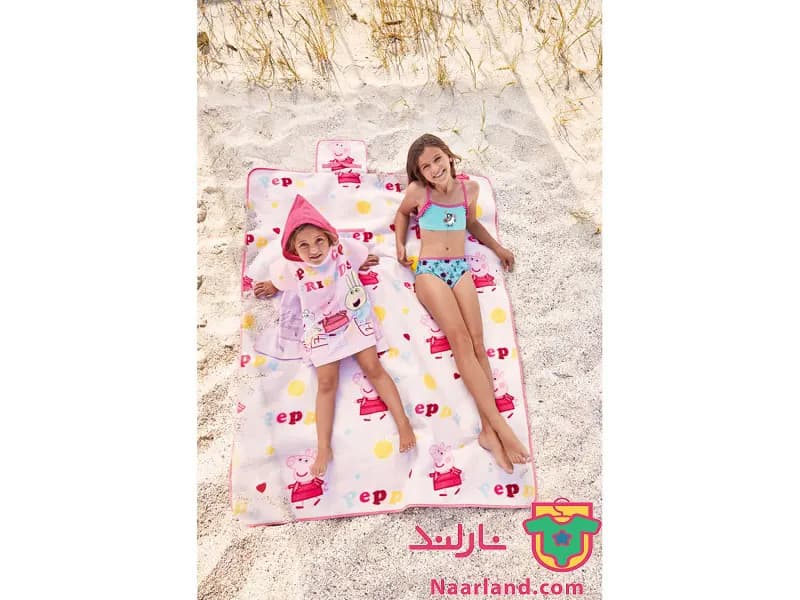 مایو دو تکه آبی طرح پرنسس — تصویر ۲