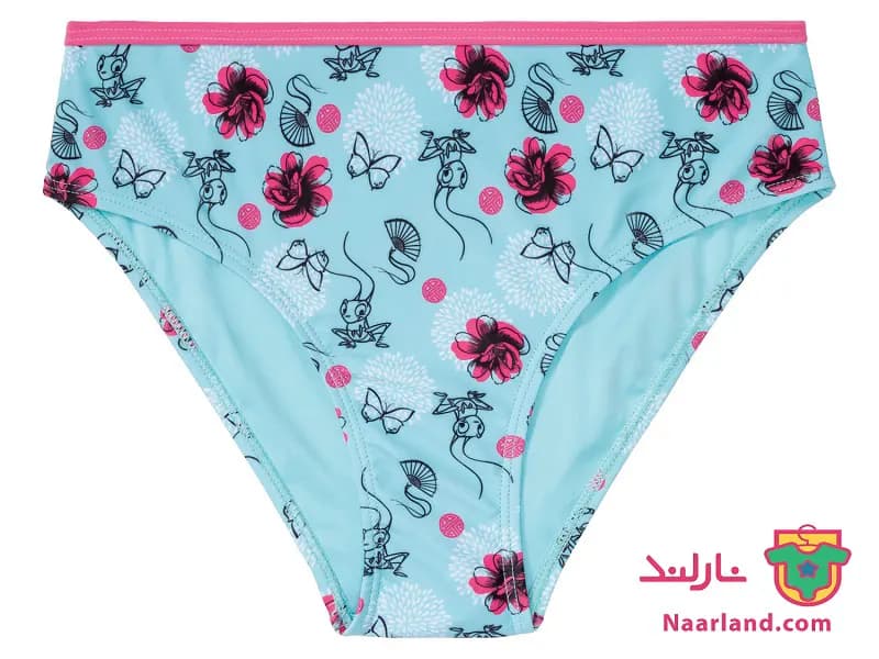 مایو دو تکه آبی طرح پرنسس — تصویر ۴