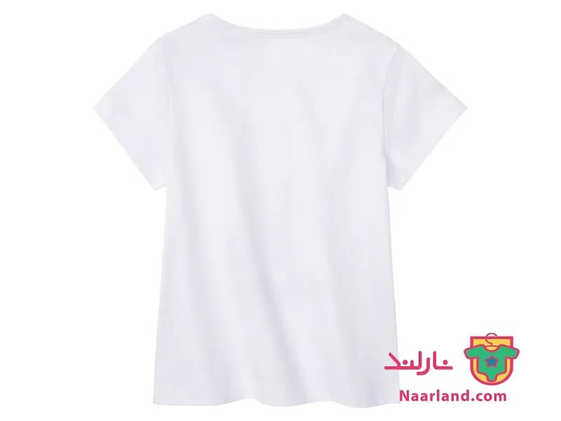 تیشرت نخی دخترانه لوپیلو (Lupilu) سفید طرح کشتی — تصویر ۲