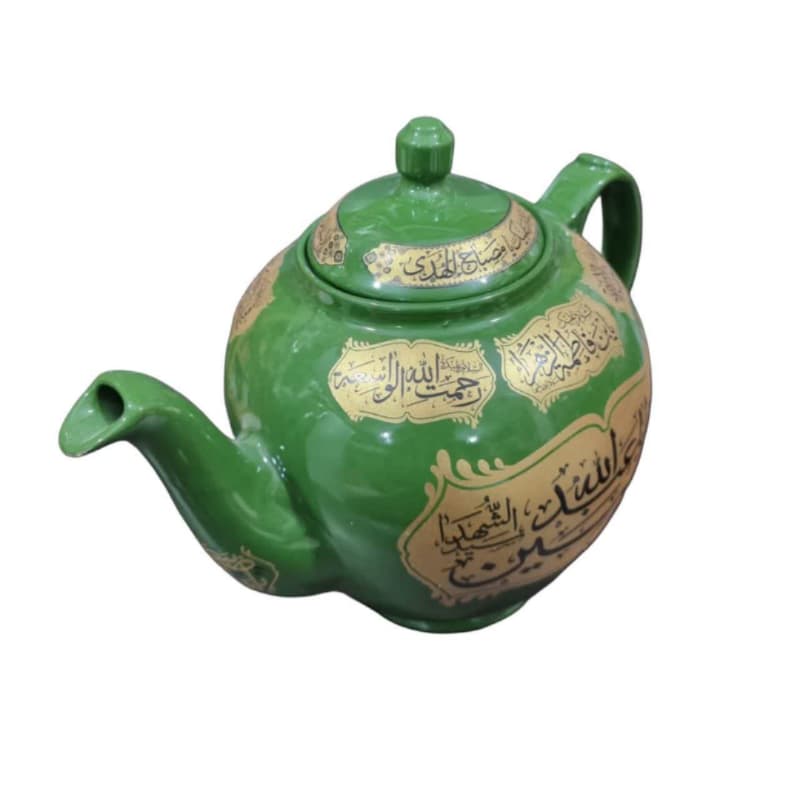 قوری طرح مذهبی دو و نیم لیتری سبز السلام علیک یا اباعبدالله و یا اباالفضل العباس-قوری 2.5 لیتری کد 104331 — تصویر ۴