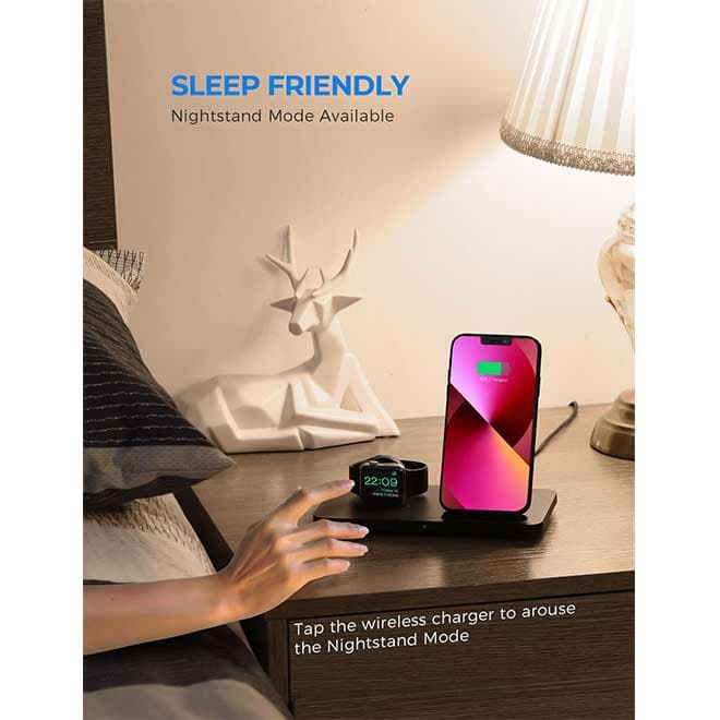 پایه شارژر بی سیم سریع سنئو Seneo WaveMat 193 Fast Wireless Charger Stand — تصویر ۴