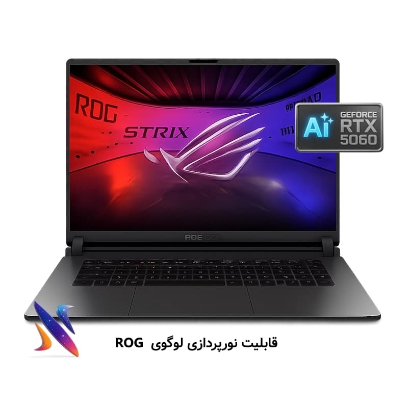 لپ تاپ 16 اینچی گیمینگ ایسوس Asus ROG Strix G615JMR I9-14900HX 64GB 1TB 8G RTX5060 Nvidia Graphics WUXGA 165Hz VoltGreen — تصویر ۹