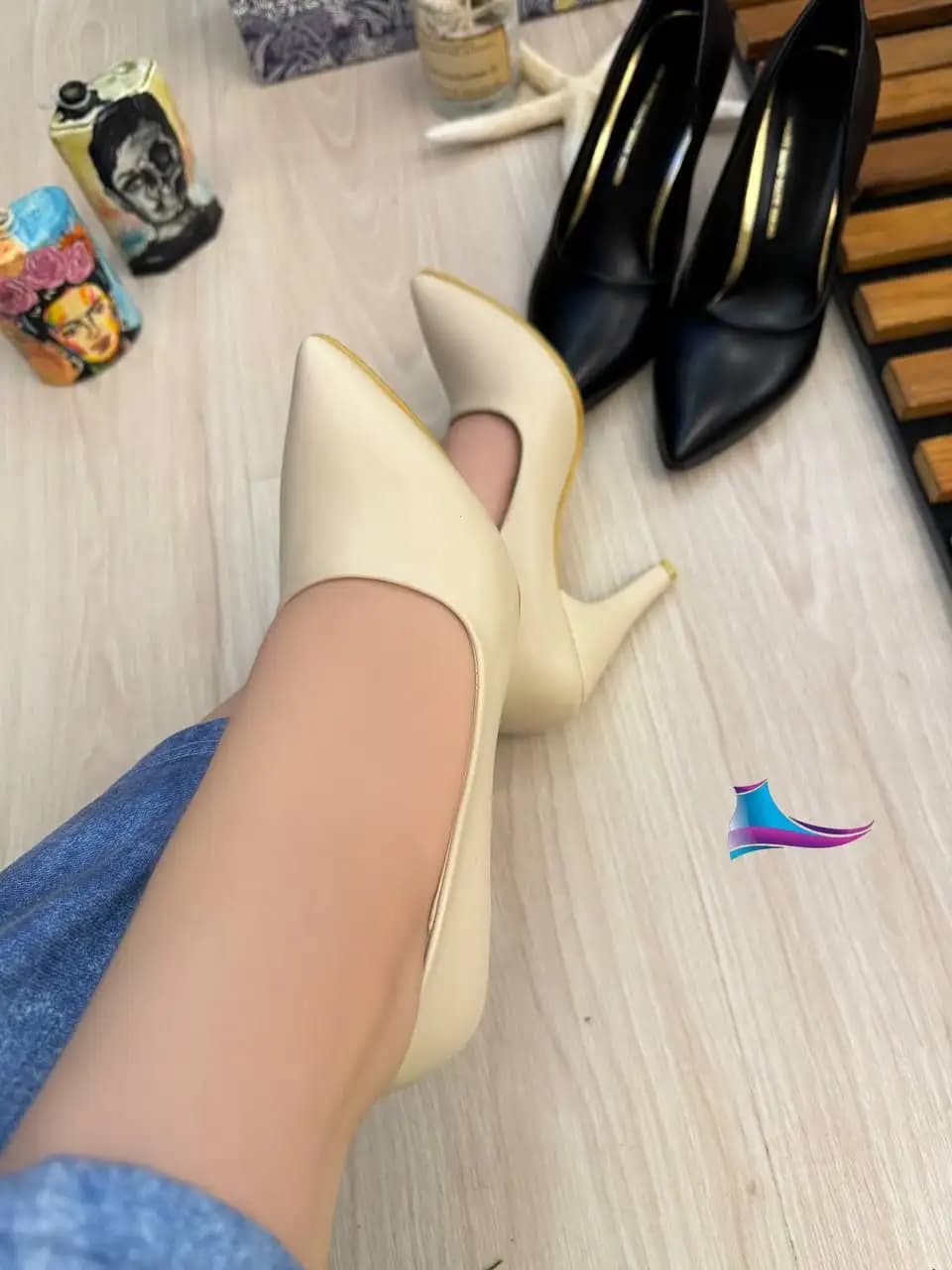 کفش مجلسی پاشنه 7cm (کرم) کد 4725