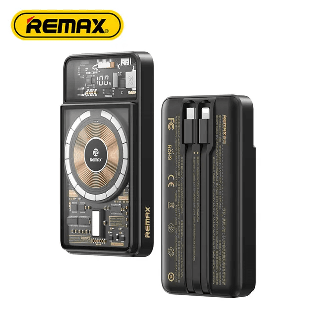 پاوربانک 10000Mah بی سیم مغناطیسی ریمکس مدل Rpp-580