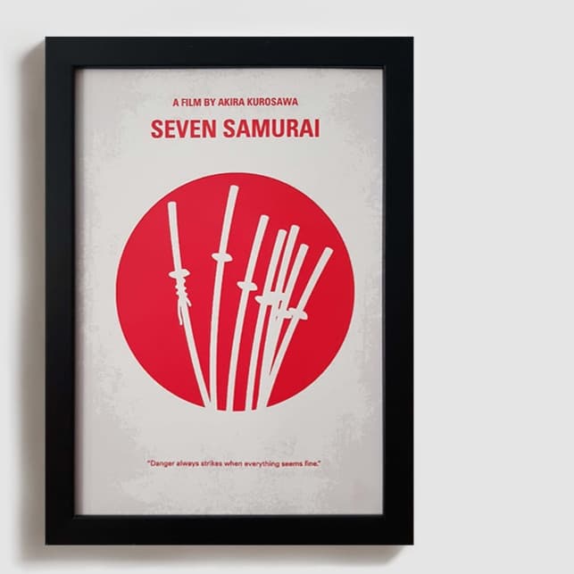 تابلو طرح فیلم هفت سامورایی مدل seven samurai BL014 — تصویر ۲
