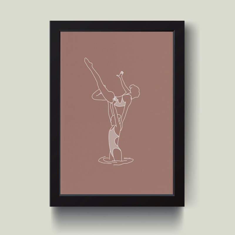 تابلو مدل مینیمال Ballet باله کدm2615-b