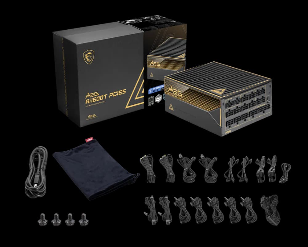 پاور ماژولار ام اس ای مدل MEG Ai1600T 1600W PCIE5 — تصویر ۳