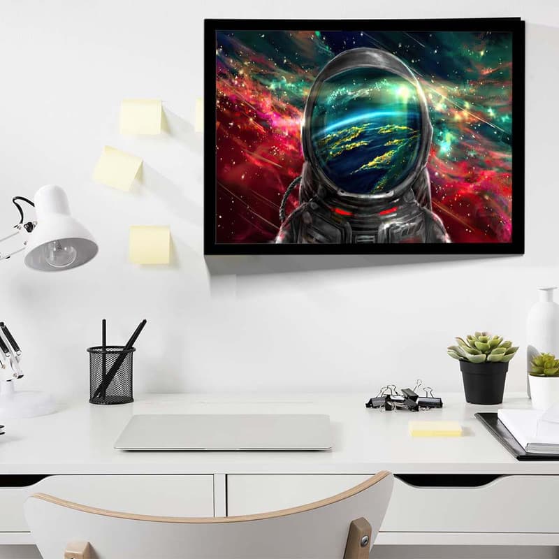 تابلو مدل astronaut colorful galaxy کد F-10041 — تصویر ۶