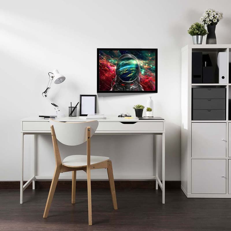تابلو مدل astronaut colorful galaxy کد F-10041 — تصویر ۲