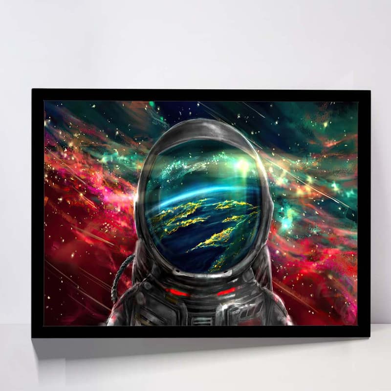 تابلو مدل astronaut colorful galaxy کد F-10041