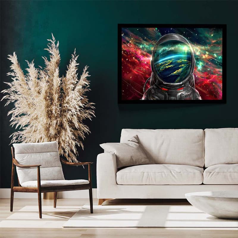 تابلو مدل astronaut colorful galaxy کد F-10041 — تصویر ۳