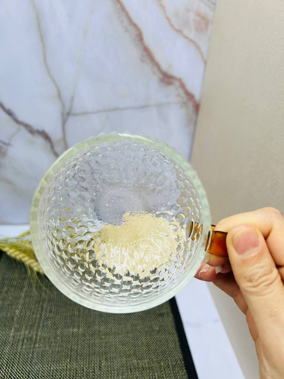 لیوان پیرکس دسته قهوه ای آنتی شوک XD359 — تصویر ۶