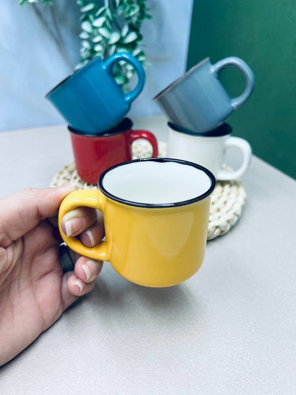 فنجان قهوه سرامیکی رنگیHX-26 — تصویر ۳