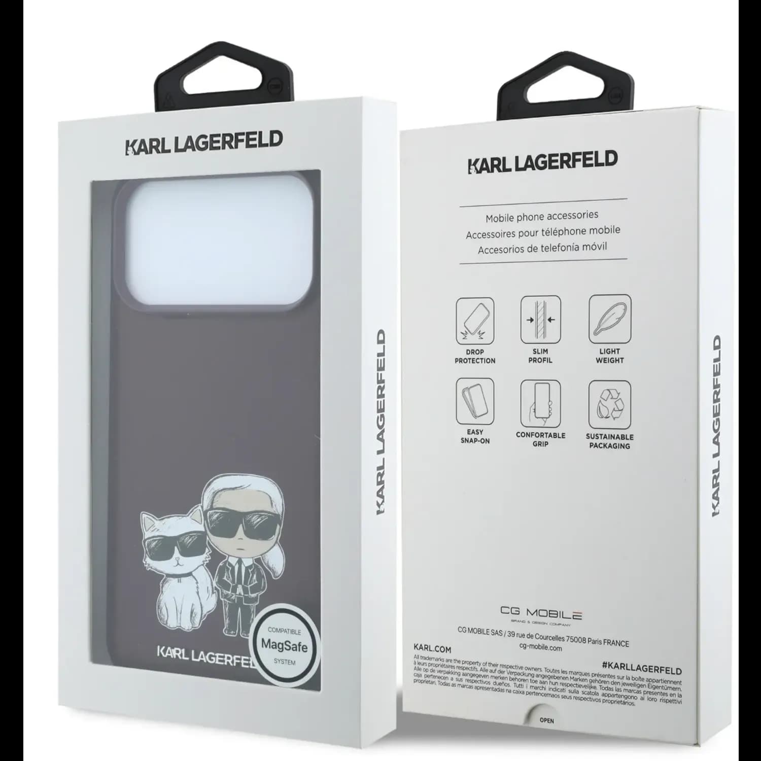 قاب کارل لاگرفلد Karl Lagerfel Smooth MagSafe PU Karl & Choupette Bodies Sketch — تصویر ۴