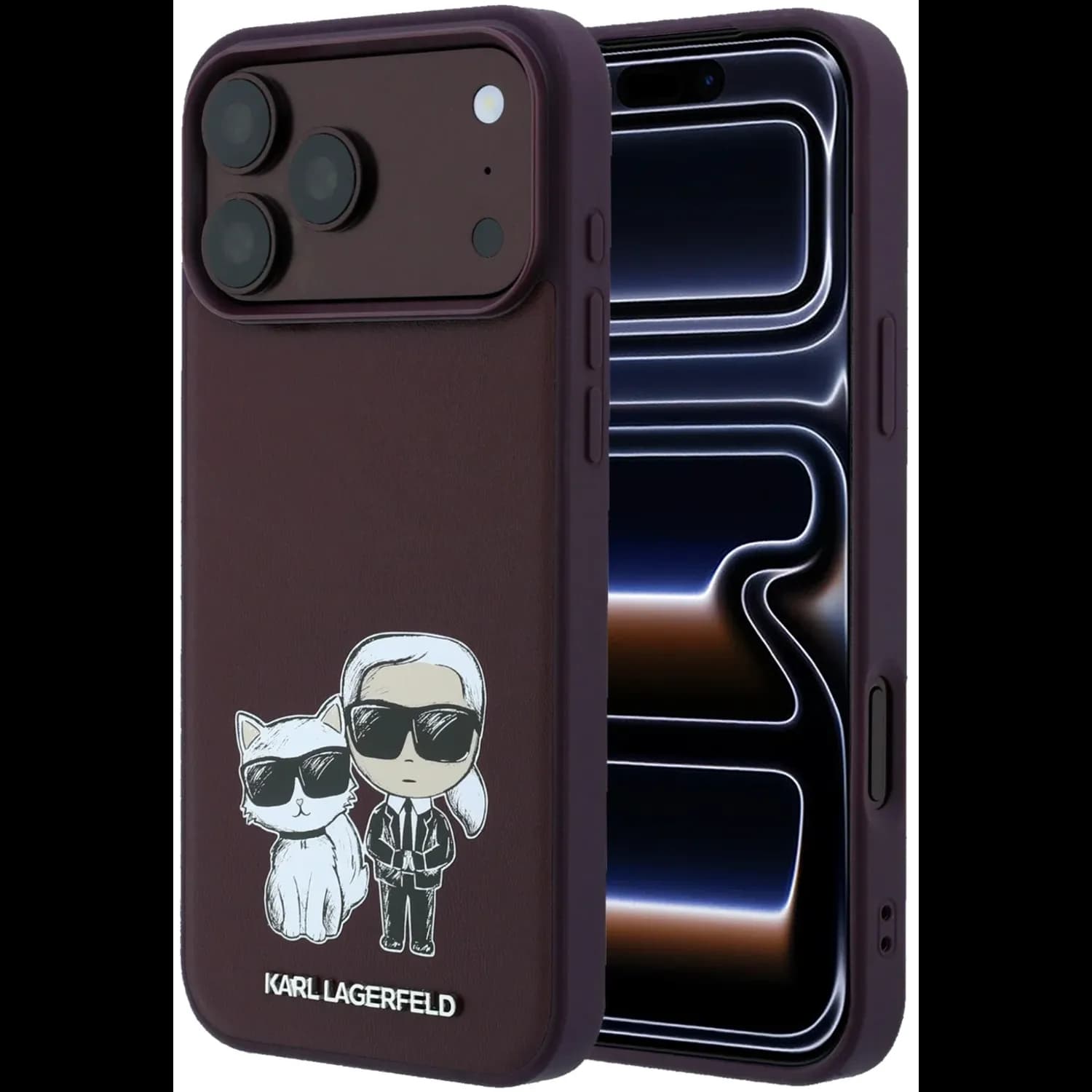 قاب کارل لاگرفلد Karl Lagerfel Smooth MagSafe PU Karl & Choupette Bodies Sketch