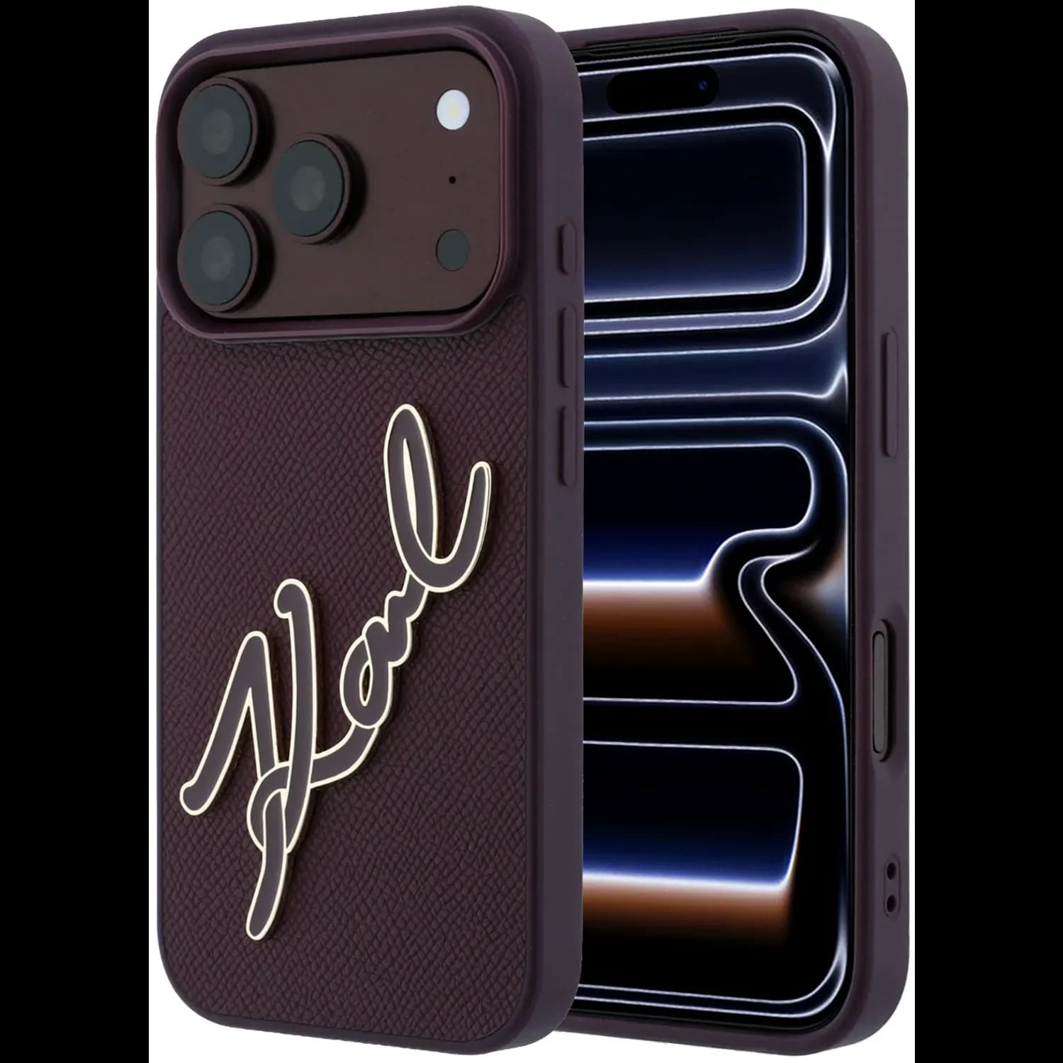 قاب کارل لاگرفلد Karl Lagerfel Leather Big Signature Resin Logo