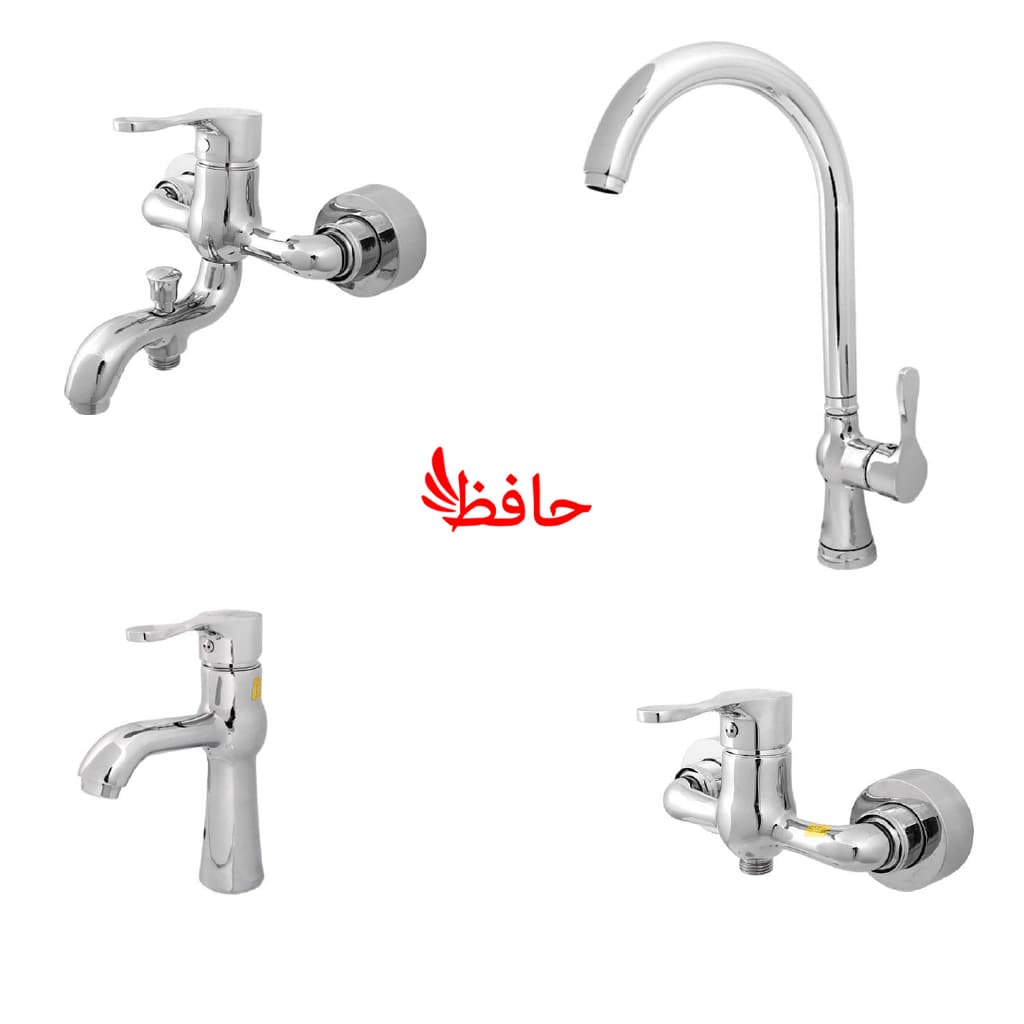 ست شیرآلات سمپو مدل آتان سفید طلایی