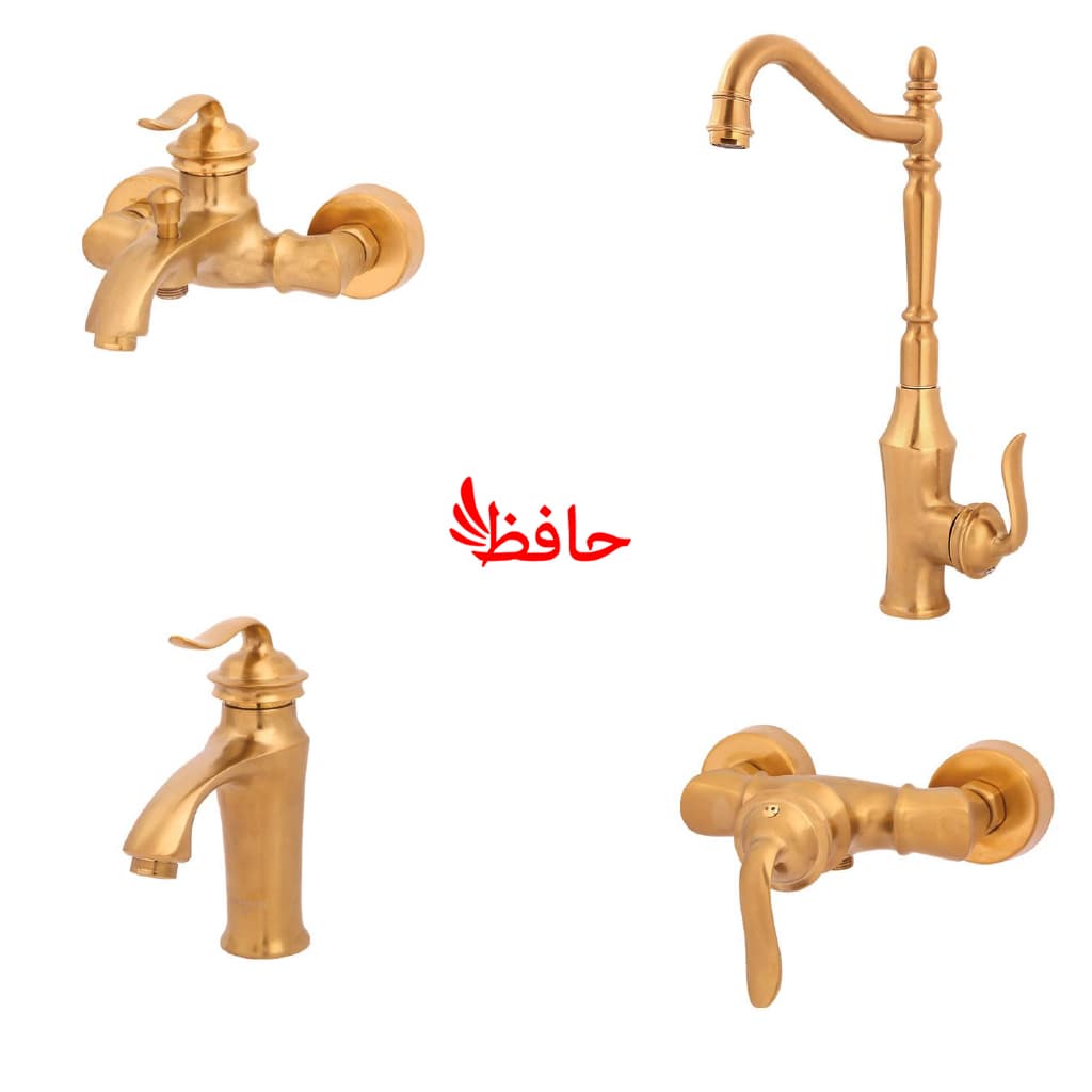ست شیرآلات سمپو مدل لئوس طلایی مات