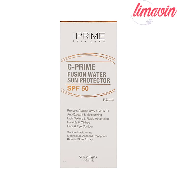 فلوئید ضدآفتاب بیرنگ پرایم SPF50 مدل Fusion Water مناسب انواع پوست حجم 30 میلیلیتر — تصویر ۲
