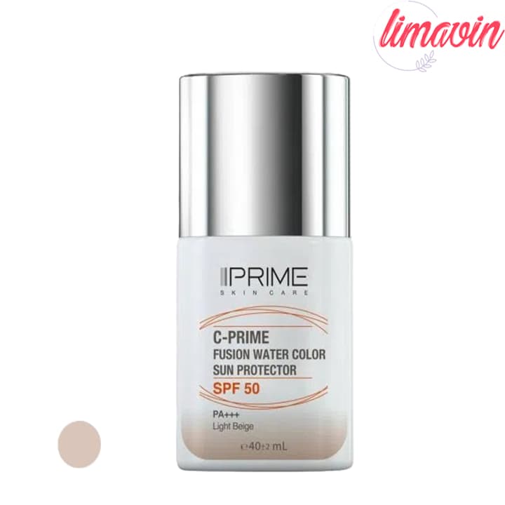 فلوئید ضد آفتاب رنگی پرایم SPF 50، مدل فیوژن واتر، مناسب انواع پوست با تنالیته روشن و حجم 40 میلی لیتر — تصویر ۳