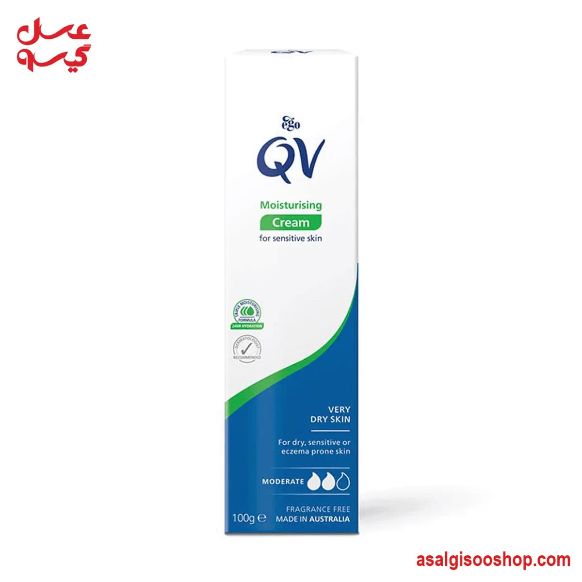 کرم آبرسان قوی QV طرح جدیدمدل تیوپی 100 گرمی / کد 1055