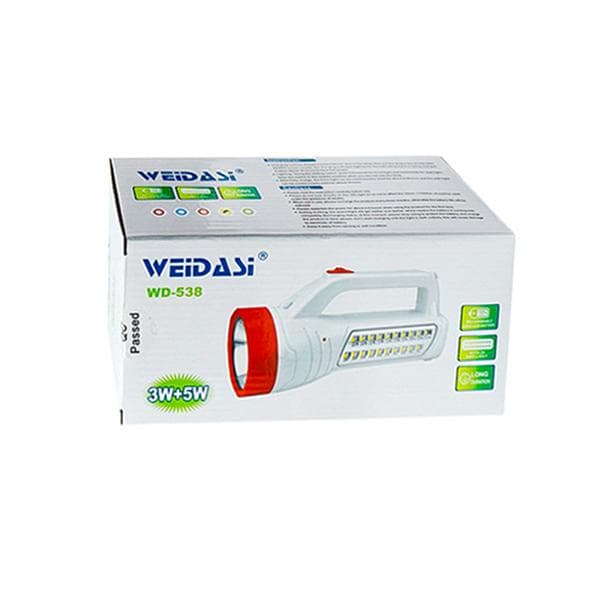 چراغ قوه WEIDASI 3W+5W مدل WD-538 — تصویر ۲