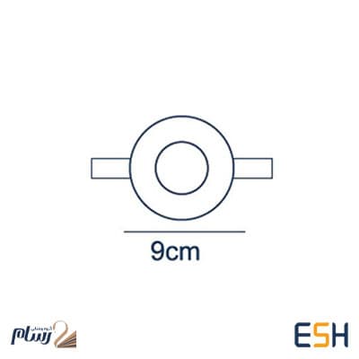 قاب هالوژن دایکاست رویه بزرگ 9 سانت RL302 رسام — تصویر ۳