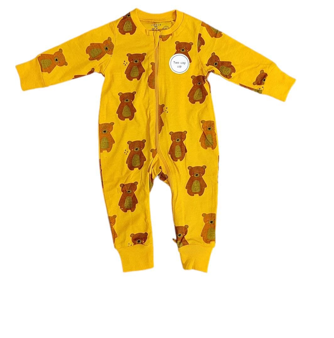 سرهمی زیپ دار نوزادی طرح خرسی LINDEX Baby