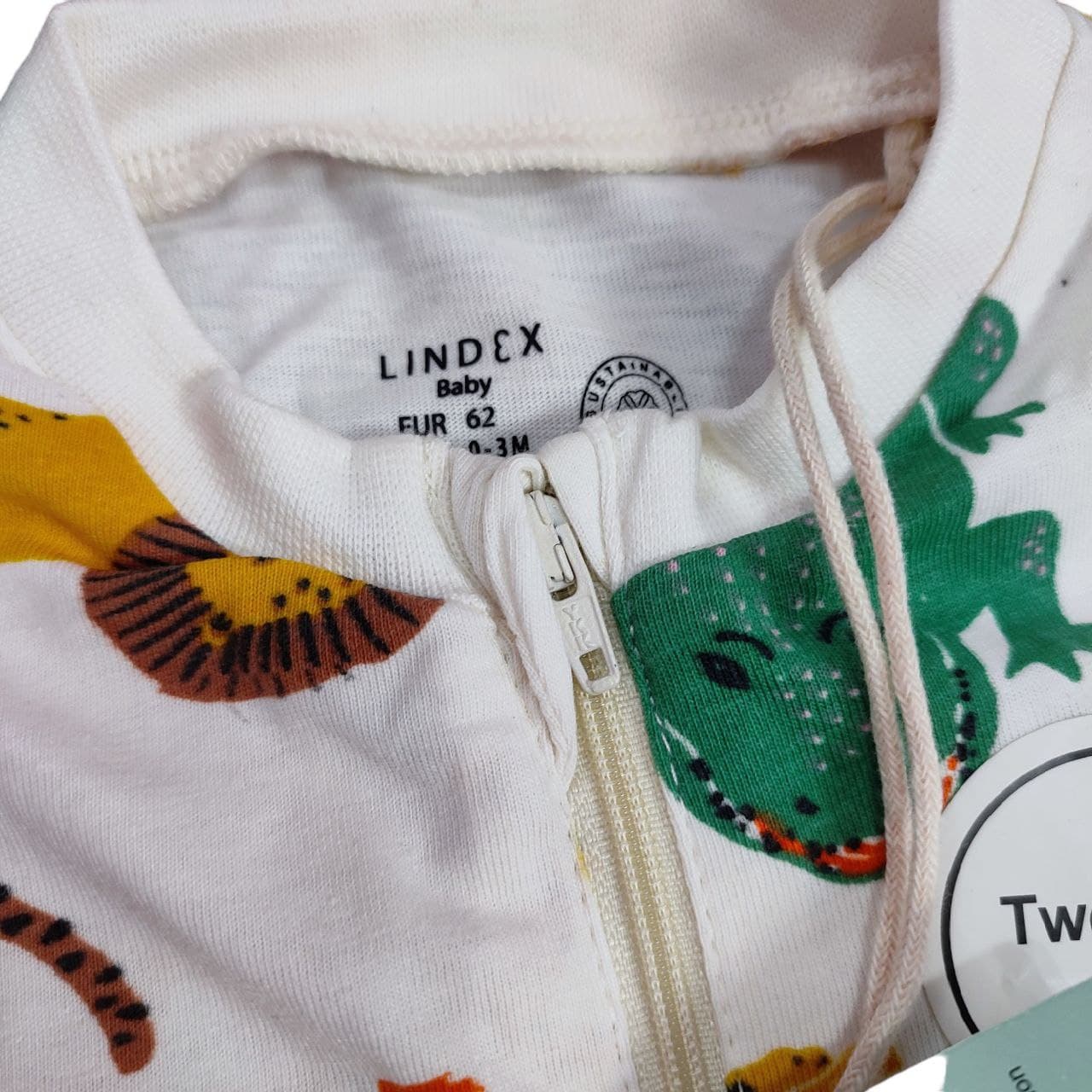 سرهمی زیپ دار نوزادی طرح حیوانات LINDEX Baby — تصویر ۳