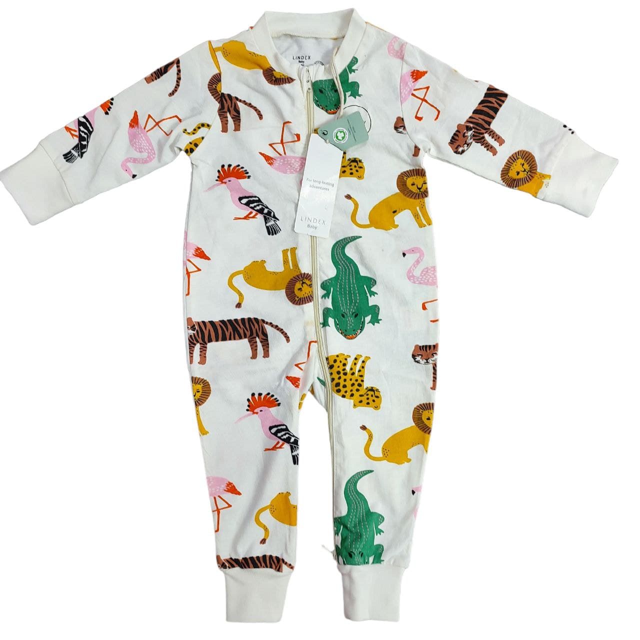سرهمی زیپ دار نوزادی طرح حیوانات LINDEX Baby