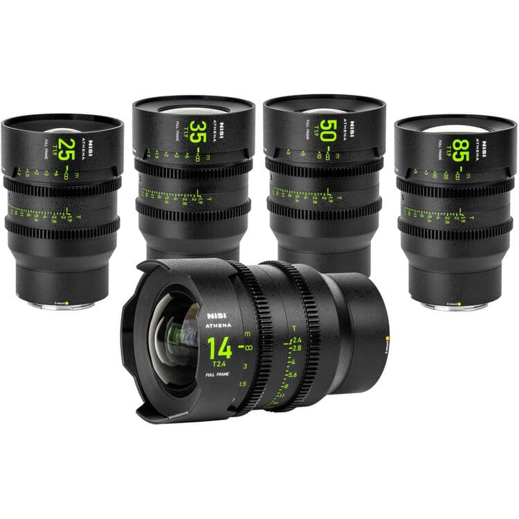 لنز سینمایی نیسی آتنا پرایم Nisi Athena Prime 5-Lens Kit (کیت 5 تایی ، مانت E-RF-PL-G-L)