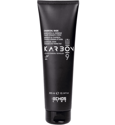 اچ اس لاین ماسک مو کربن زغال برای موی آسیب دیده و رنگ شده حجم ۳۰۰ میل LINE Echos karbon Charcoal Mask