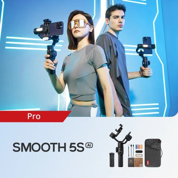 گیمبال موبایل ژیون اسموت Zhiyun Smooth 5S AI Pro ( نسخه هوش مصنوعی / پک پرو ) — تصویر ۲
