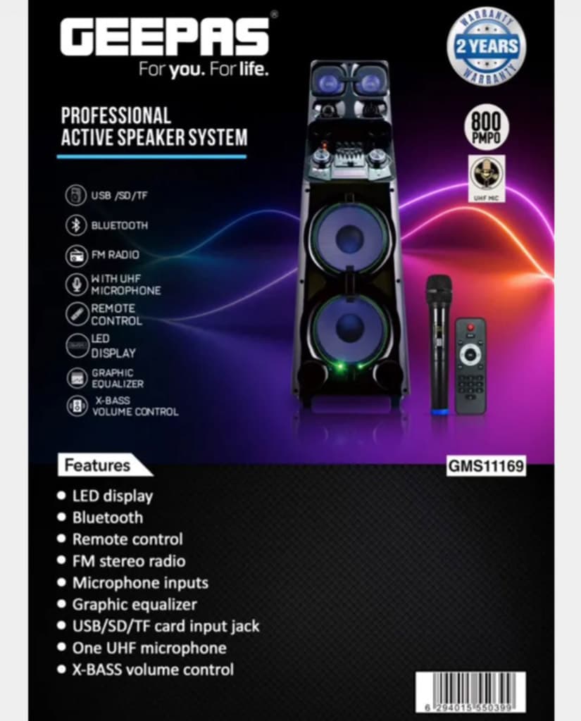 اسپیکر جیپاس مدل Geepas Professional Speaker GMS11169 — تصویر ۲