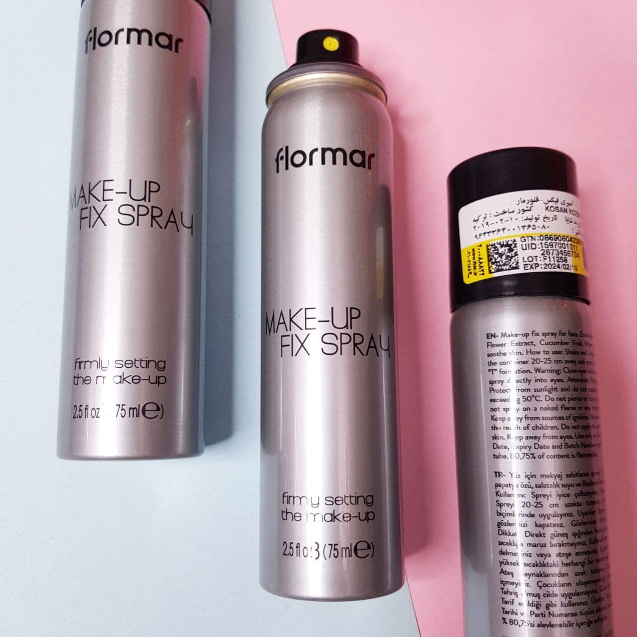 اسپری فیکساتور آرایش فلورمارflormar مدل میکاپ فیکس حجم 75 میل — تصویر ۵