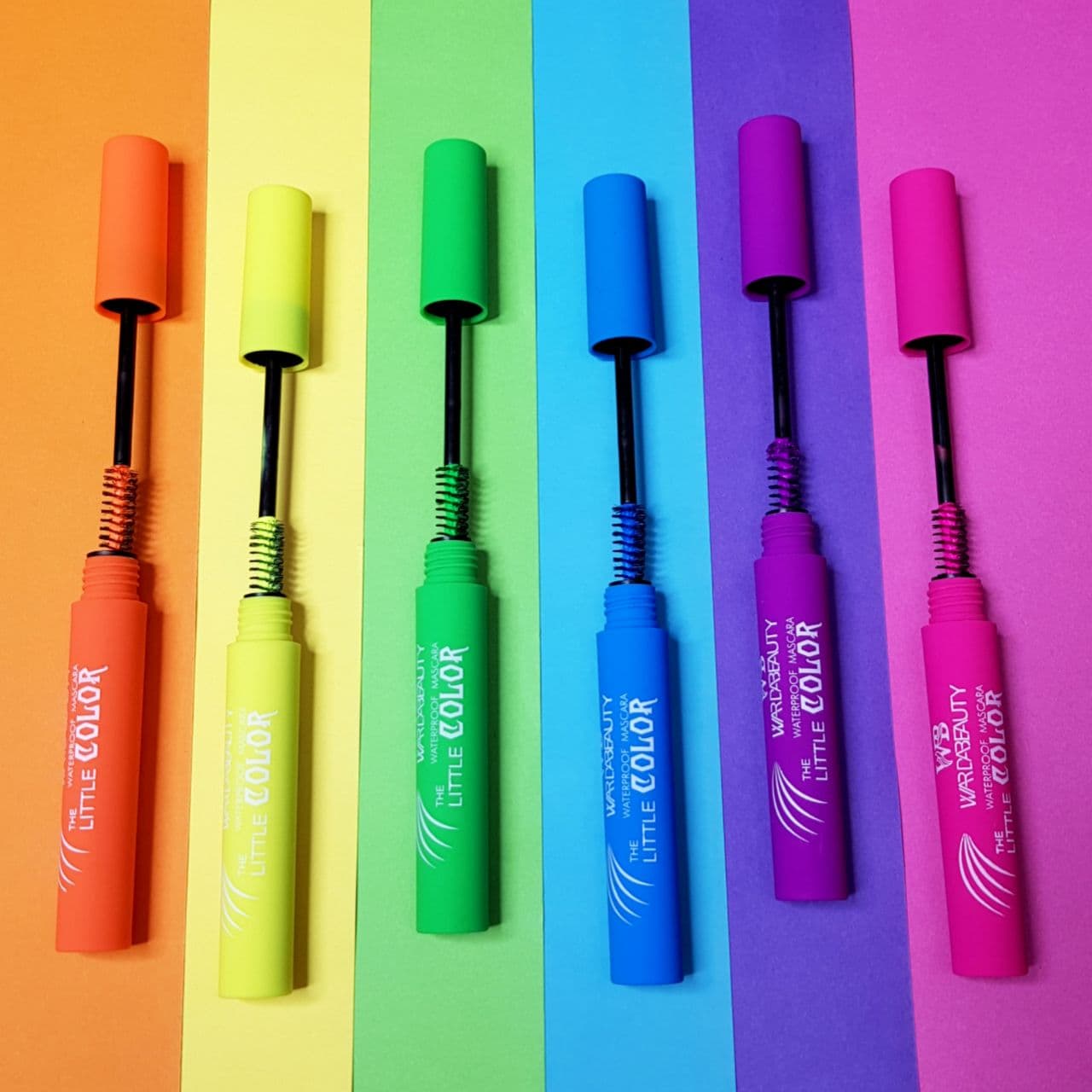 ریمل چشم رنگی ضدآب واردا بیوتی WARDABEAUTY مدل لیتل کالر little color با فرچه بزرگ