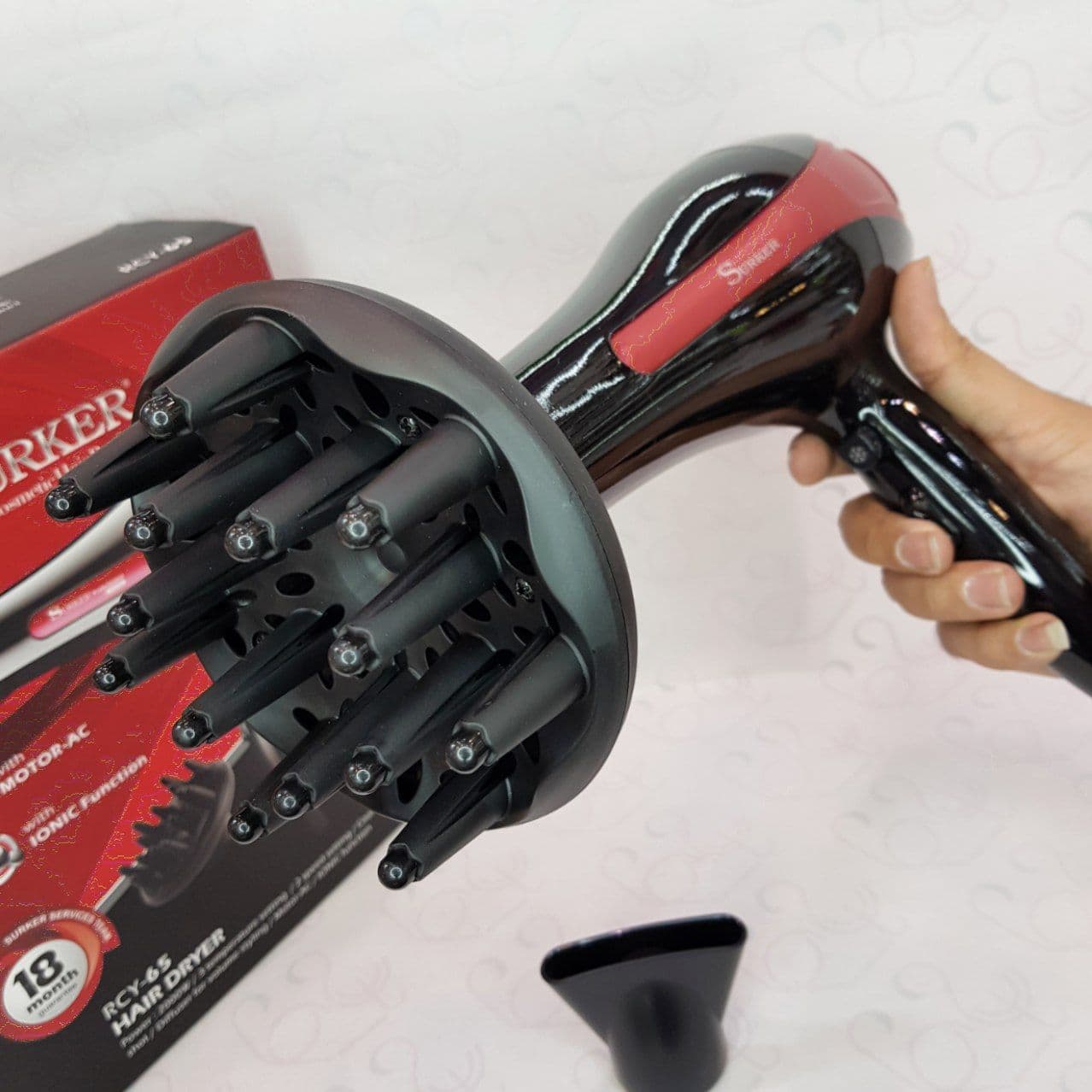 سشوار حرفه ای سورکر SURKER مدل RCY-65 — تصویر ۷