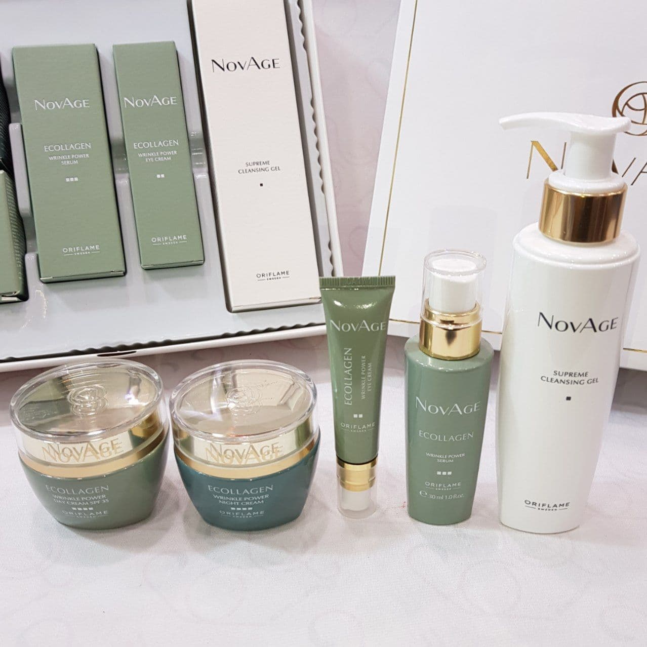 ست نویج novage (ضدپیری) اوریفلیم oriflame مدل اکلاژن +30 سال مجموعه 5 عددی — تصویر ۲