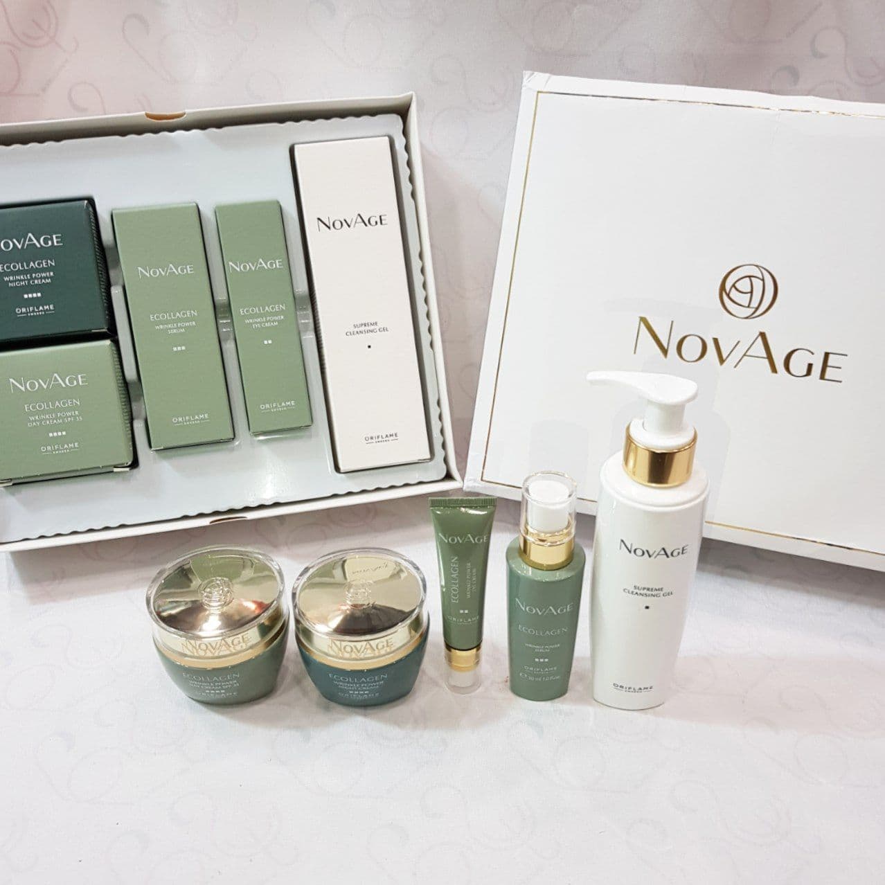 ست نویج novage (ضدپیری) اوریفلیم oriflame مدل اکلاژن +30 سال مجموعه 5 عددی